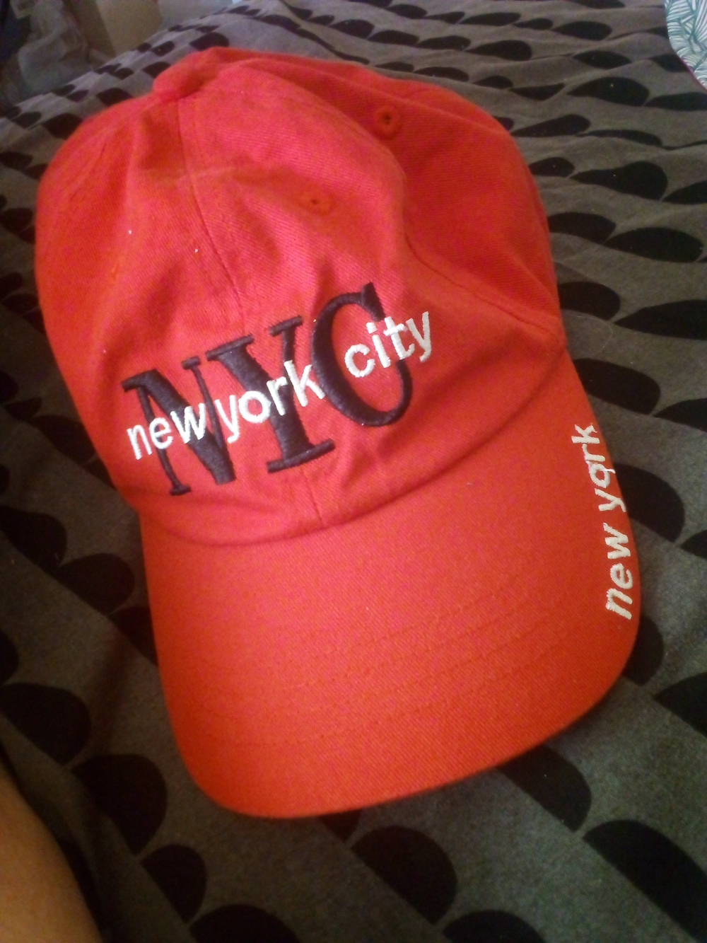 Red NYC "New York City" Baseball Cap. Mem Or Womem
